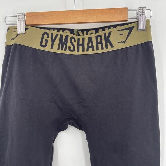 Gymshark Black Pull-On Seamless High Rise Fit Cropped Leggings Size Small - Picture 2 of 6